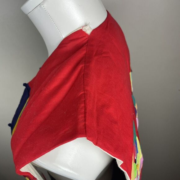 Red Vintage Patchwork Quilted Vest - Picture 6 of 9